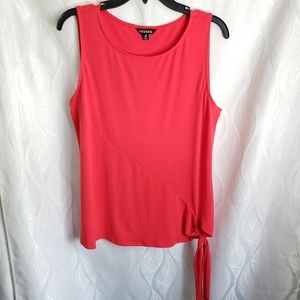 George Scoop Neck Thick Broad Strap Tie Tank Top